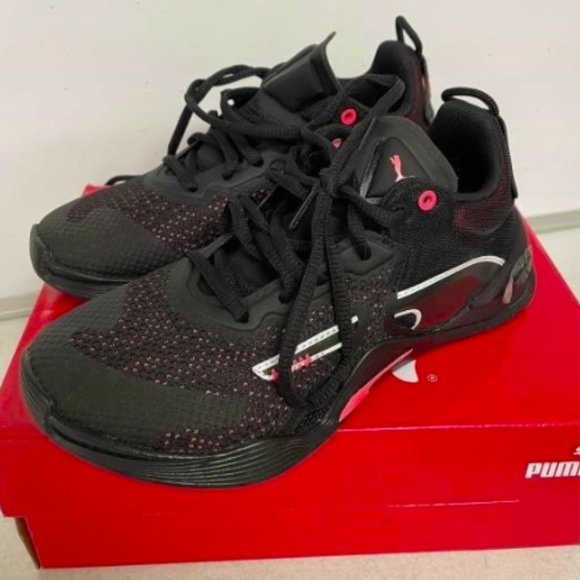 NEW Puma Womens Black/Pink stylish Running Shoe Sz 5.5 black/pink - Picture 1 of 1